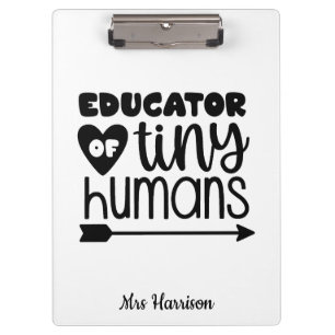 Funny Teacher personalisiertes Geschenkpapier Klemmbrett