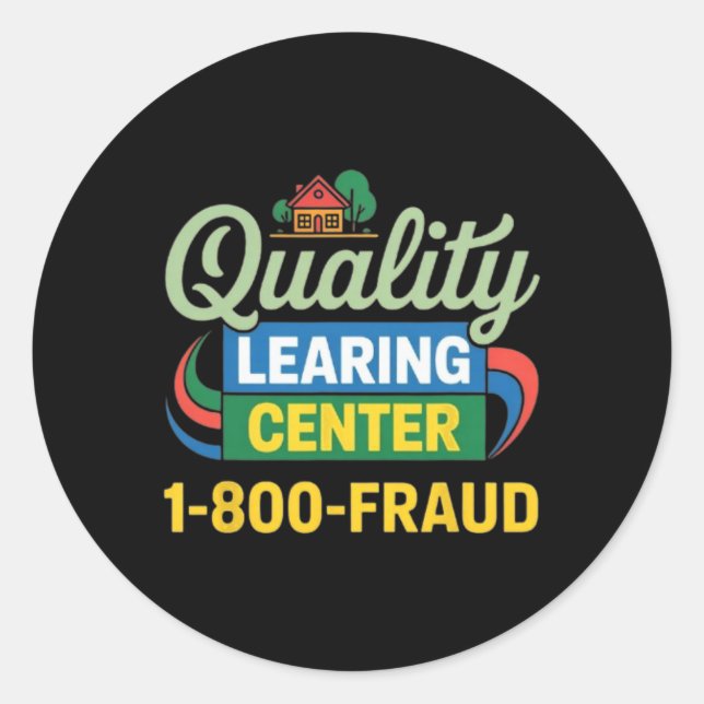 Funny Teacher Quality Learning Center Academic Des Runder Aufkleber (Vorderseite)