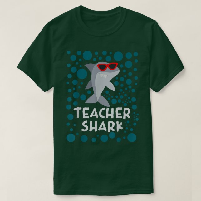 Funny Teacher Shark  T-Shirt (Design vorne)