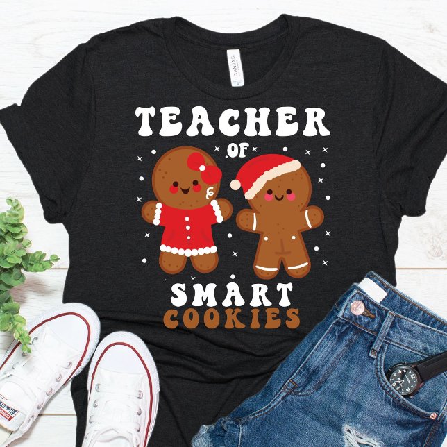 Funny Teacher Smart Cookies Weihnachts-T - Shirt (Von Creator hochgeladen)