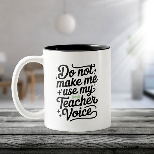 Funny Teacher Spaß Klassenzimmer Niedlich Girl Zweifarbige Tasse