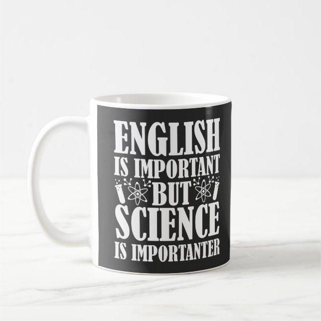 Funny Teacher Sprichwort Englisch wichtig, aber Wi Kaffeetasse (Links)
