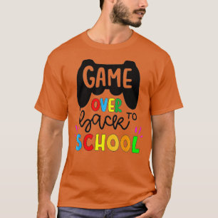 Funny Teacher Student Game Over To School (1) T-Shirt