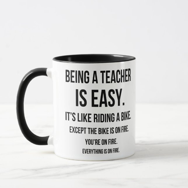 Funny Teacher Tasse, Teacher Geschenk Idee Tasse (Links)