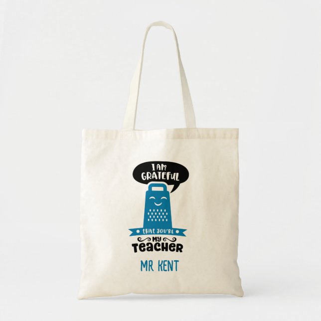 Funny Teacher Tragetaschen - Blue Gratea Grater (Vorne)