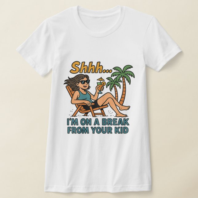 Funny Teacher Vacation T-Shirt (Ablage )