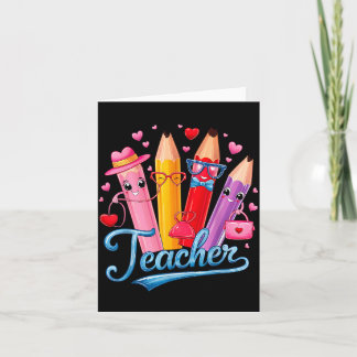 Funny Teacher Valentine Art Classroom Love Theme Karte