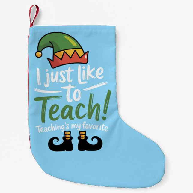 Funny Teacher Weihnachtsunterricht ist mein Favori Kleiner Weihnachtsstrumpf (Vorderseite)