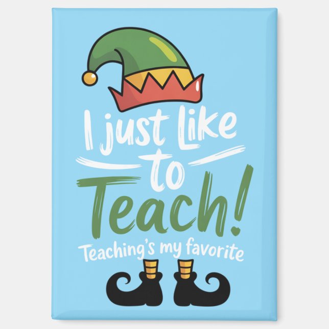 Funny Teacher Weihnachtsunterricht ist mein Favori Magnet (Vorderseite)