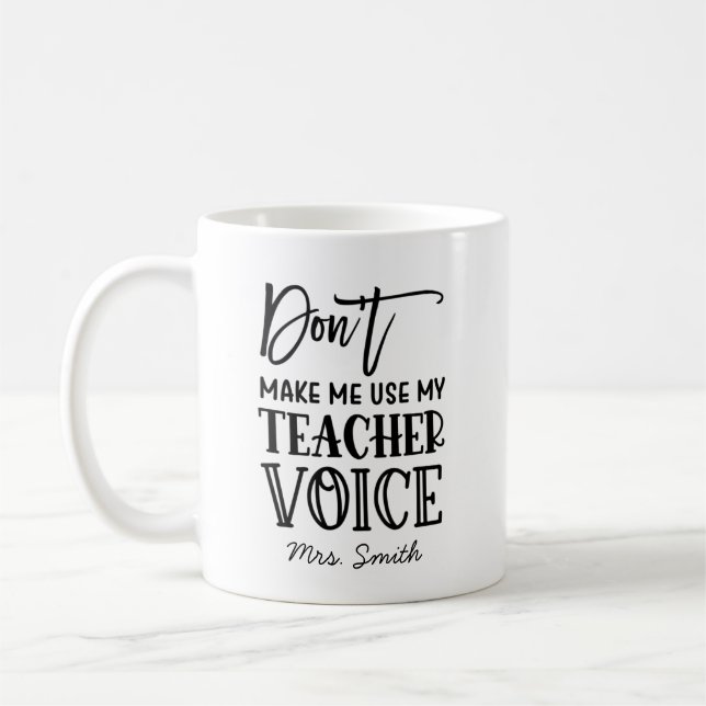 Funny Teacher Wertschätzung Personalisiert Kaffeetasse (Links)
