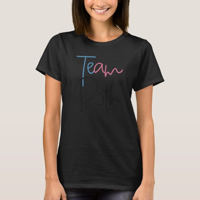 Funny Team beide gesunde Baby Pink oder Blue Gende T-Shirt (Vorderseite)