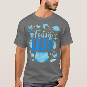 Funny Team Boy Gender Reveal Party Baby Ankündigun T-Shirt