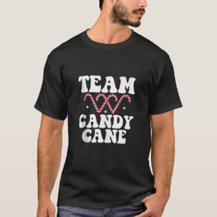 Funny Team Candy Cane Weihnachten Retro Groovy Can T-Shirt