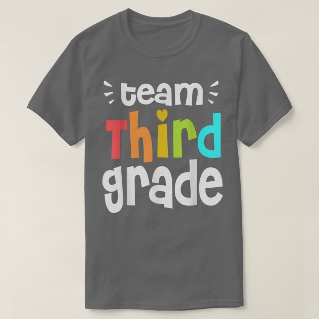 Funny Team Dritter Grad 3. Klasse Zurück zur Schul T-Shirt (Design vorne)