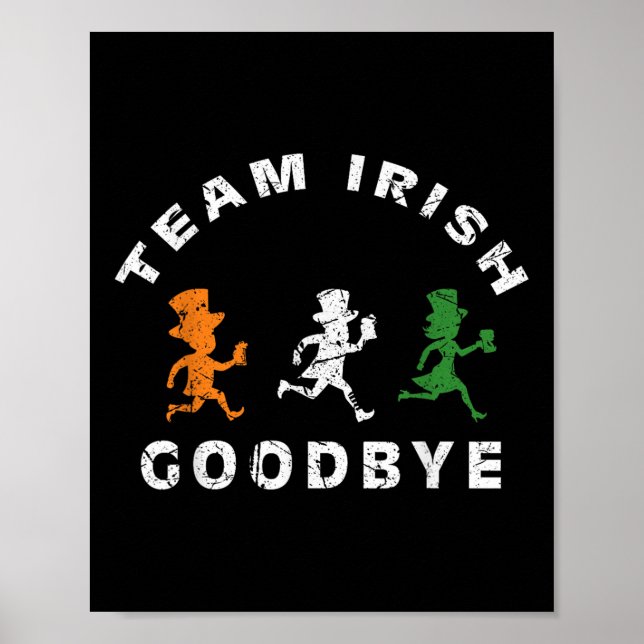 Funny Team Irish Goodbye St Patricks Day St Pattys Poster (Vorne)