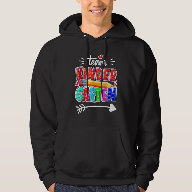 Funny Team Kindergarten Teacher Student Back To Sc Hoodie (Vorderseite)