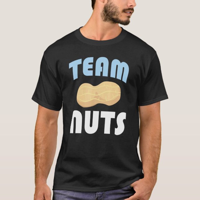 Funny Team Nuts Baby Boy Gender Reveal Announcemen T-Shirt (Vorderseite)