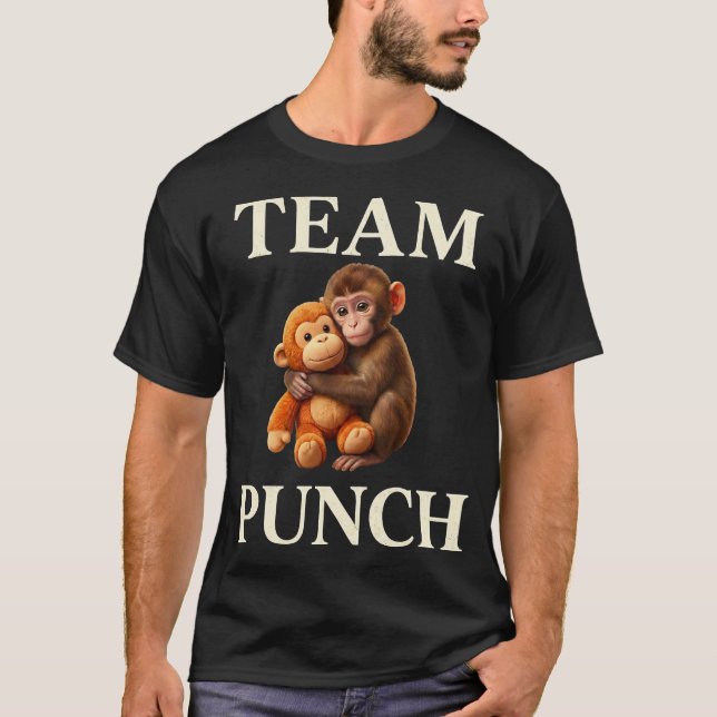 Funny Team Punch Cute Monkey Sarcastic Meme T-Shirt (Vorderseite)