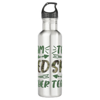 Funny Team Spacher Camouflage Lehrer Lehrer zurück Edelstahlflasche