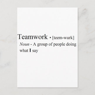 Funny Teamwork Produkte Postkarte