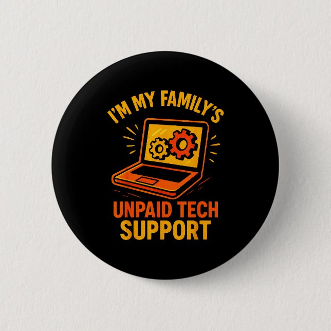Funny Tech Guy Suprt Computer Geek Nerd Engineer G Button (Vorderseite)