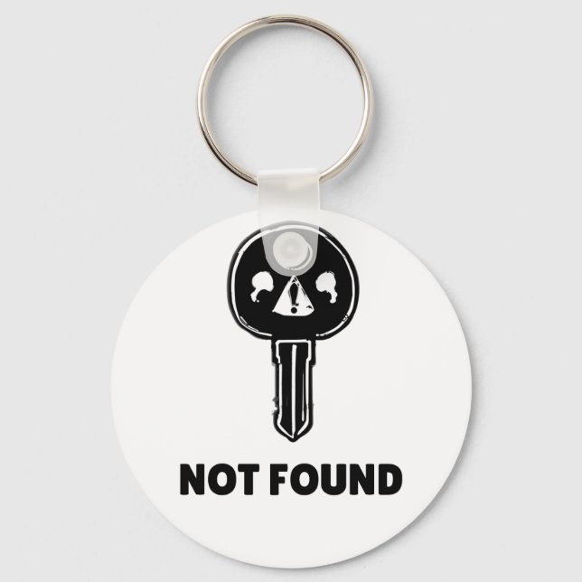 Funny Tech Schlüsselanhänger - Design "404 Key Not (Vorderseite)