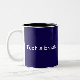 Funny Tech Spaß Computer Beruflich Mit Monogramm Zweifarbige Tasse