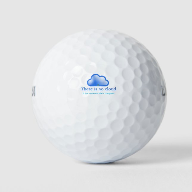 Funny Tech Spaß Es gibt keine Cloud sein Computer Golfball (Vorderseite)