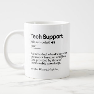 Funny Tech Support Definition   Minimalistisches B Jumbo-Tasse