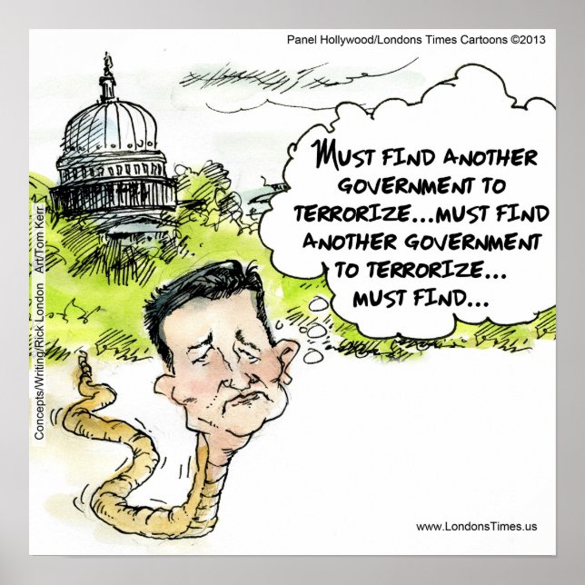 Funny Ted Cruz Snake Poster (Vorne)