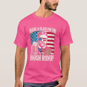 Funny Teddy Roosevelt 4. Juli Grafik für USA T-Shirt