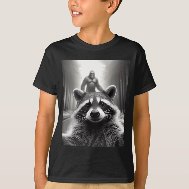 Funny Tee Ed Raccoon Selfie Bigfoot Gift Mens Wome (Vorderseite)