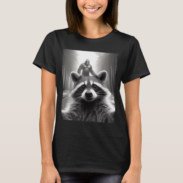 Funny Tee Ed Raccoon Selfie Bigfoot Gift Mens Wome (Vorderseite)