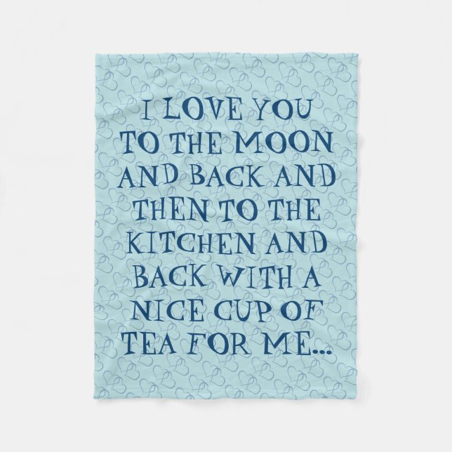 Funny Tee Liebe Sie zur Küche Mann Fleecedecke (Vorderseite)