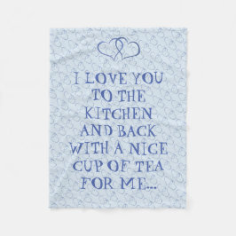 Funny Tee Liebe Sie zur Küche Mann Fleecedecke