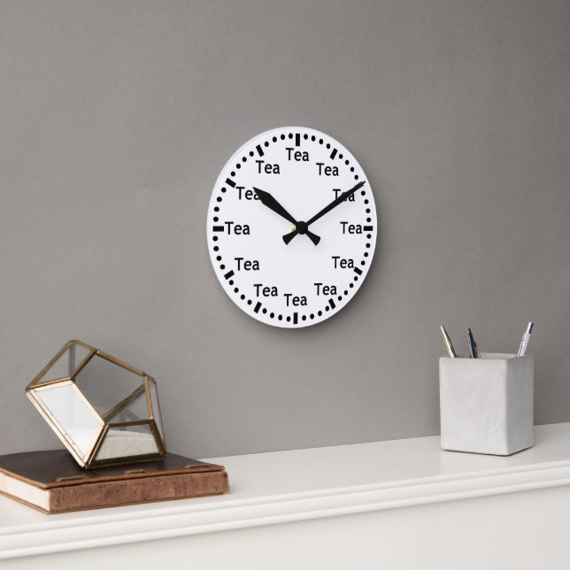 Funny Tee O' Clock Wall Clock Runde Wanduhr (Büro)