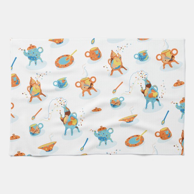 Funny Tee - Party. Küchenhandtuch Geschirrtuch (Horizontal)