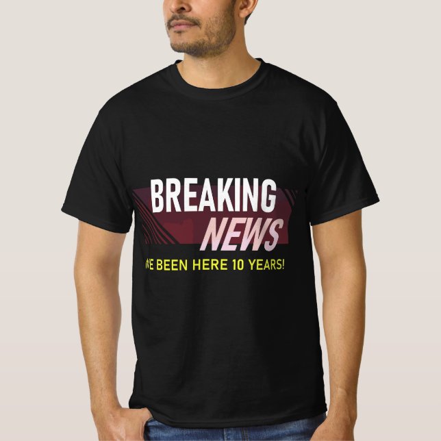 Funny Ten Year Work Anniversary 10th Employee Appr T-Shirt (Vorderseite)