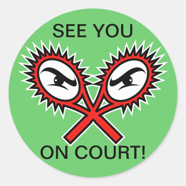 Funny Tennis Aufkleber mit humorvollem Slogan Spri (Vorderseite)