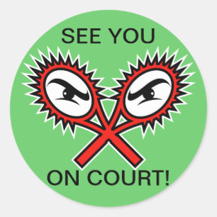 Funny Tennis Aufkleber mit humorvollem Slogan Spri