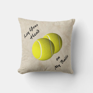 Funny Tennis Ball Mojo Throw Kissen