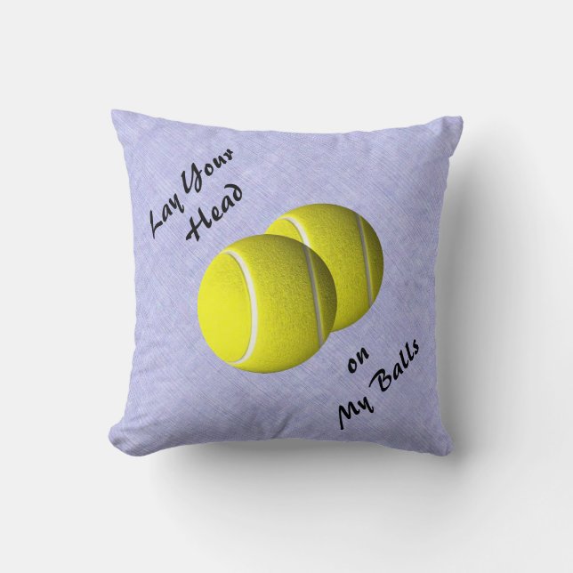 Funny Tennis Ball Sport Mojo Kissen (Vorderseite)