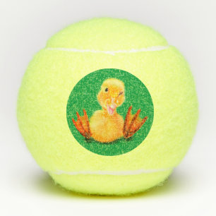 Funny Tennis Balls mit Happy Duck - Lächeln Tennisbälle