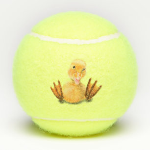 Funny Tennis Balls mit Happy Yellow Duck - Lächeln Tennisbälle
