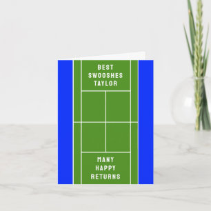 Funny Tennis Birthday Karte