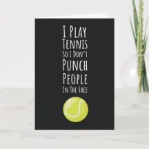 Funny Tennis Cards für Freundschaftsspieler Sport