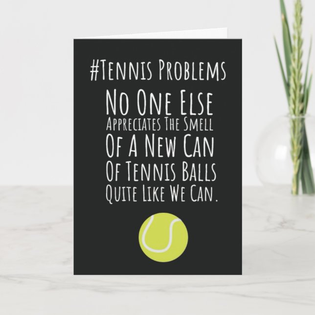 Funny Tennis Cards für Spaß am Spielplatz Karte (Vorderseite)