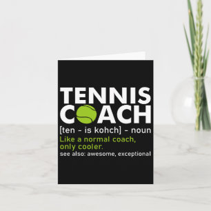 Funny Tennis Coach Definition Tennis Racket Spiele Karte