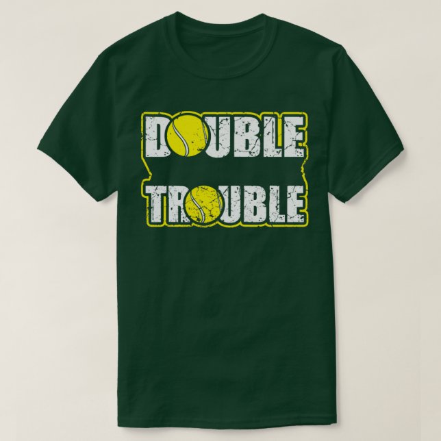 Funny Tennis Doubles T-Shirt (Design vorne)