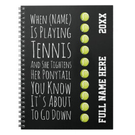 Funny Tennis Girls Gifts For Her Player Women Teen Notizblock